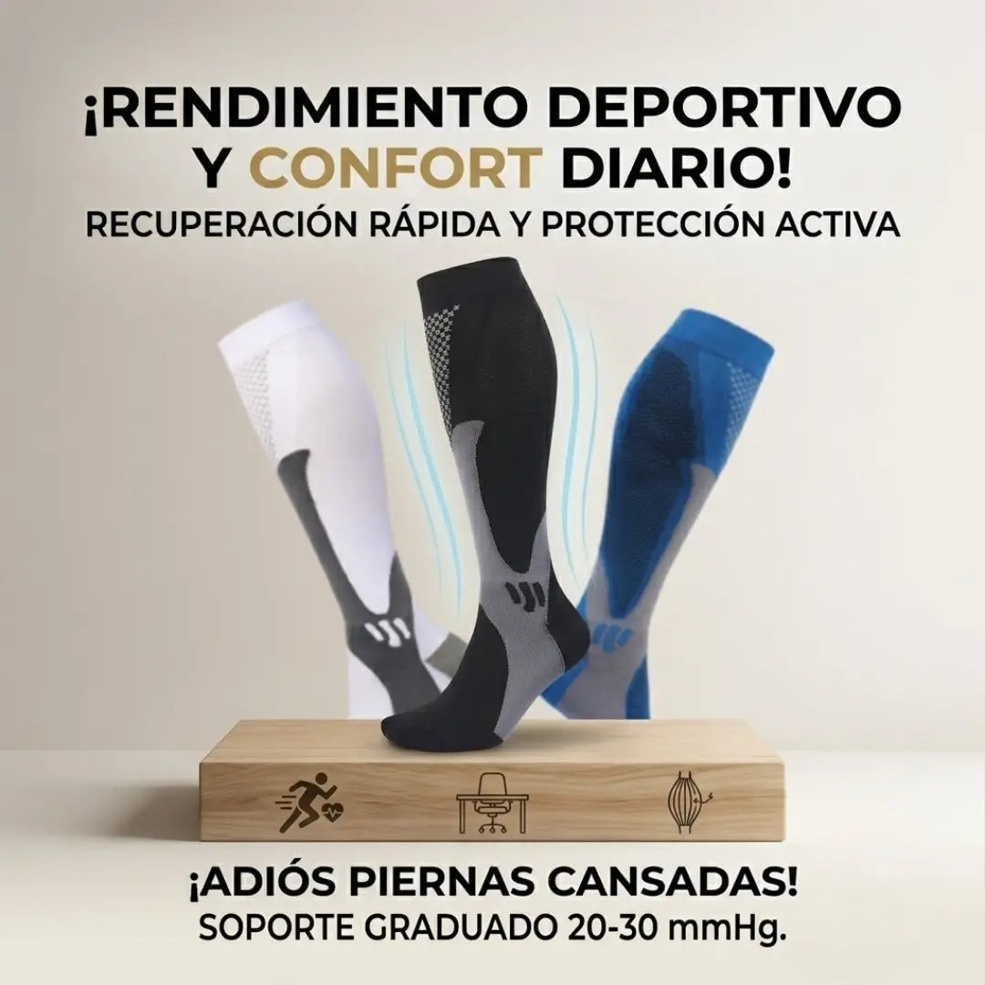 Medias de Soporte Graduado ActiveConfort – Energía, Alivio y Ligereza para tus Piernas en Cada Paso