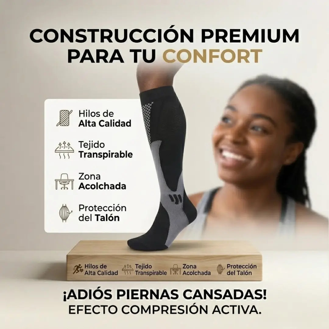 Medias de Soporte Graduado ActiveConfort – Energía, Alivio y Ligereza para tus Piernas en Cada Paso