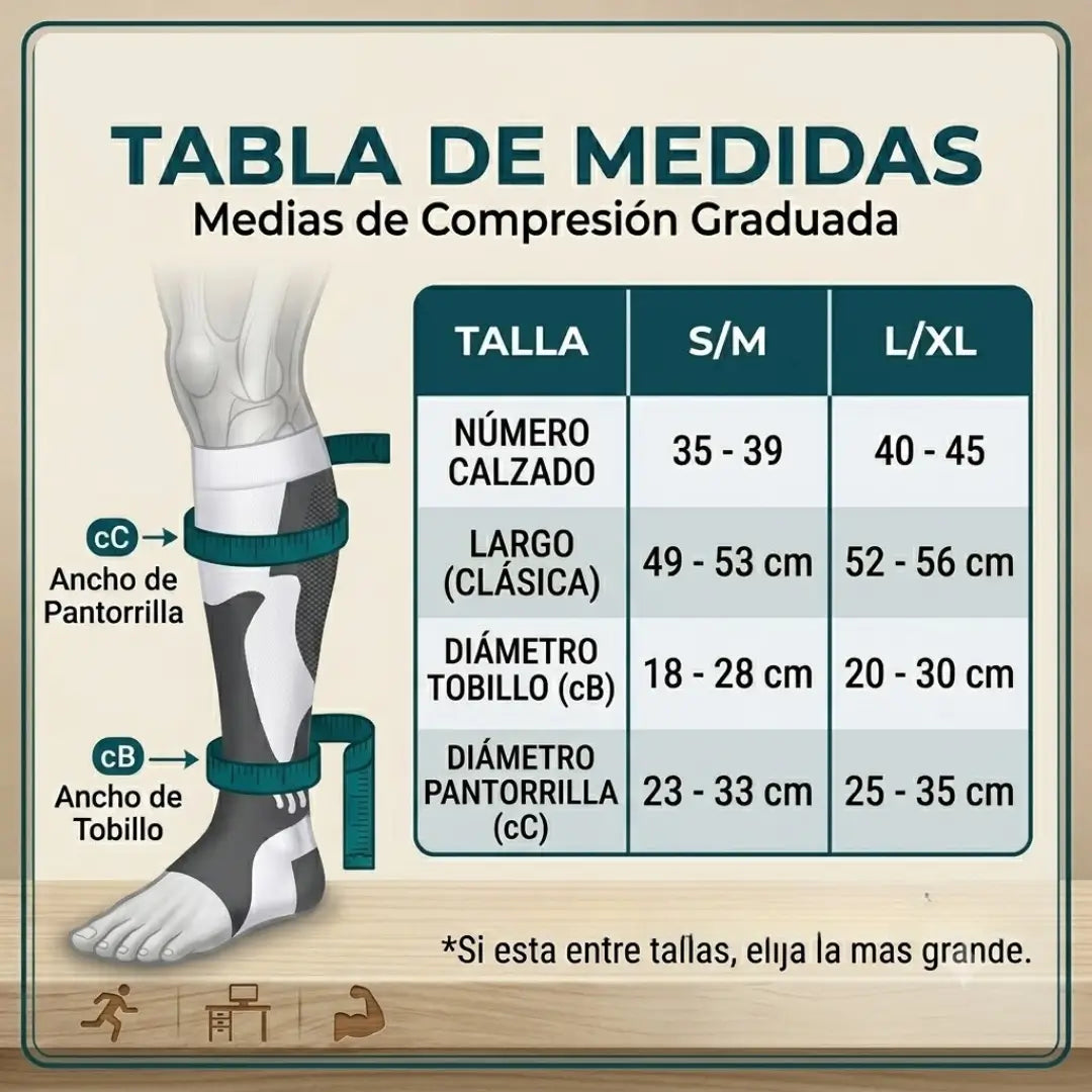 Medias de Soporte Graduado ActiveConfort – Energía, Alivio y Ligereza para tus Piernas en Cada Paso