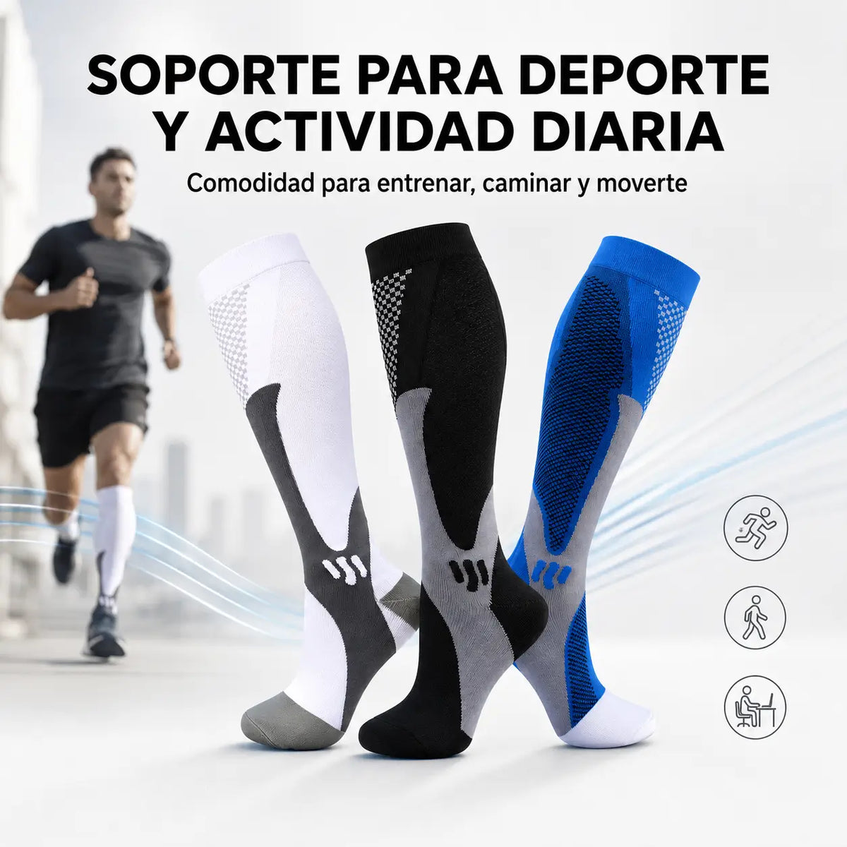 Medias de Compresión Graduada ActiveConfort 20–30 mmHg