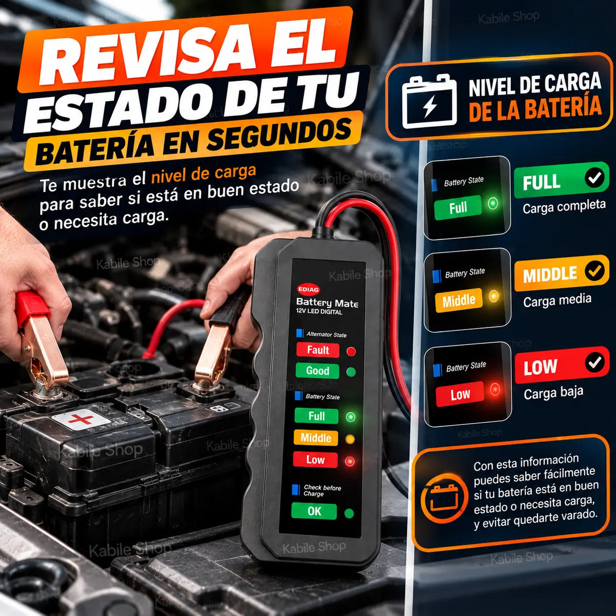 Probador Batería y Alternador