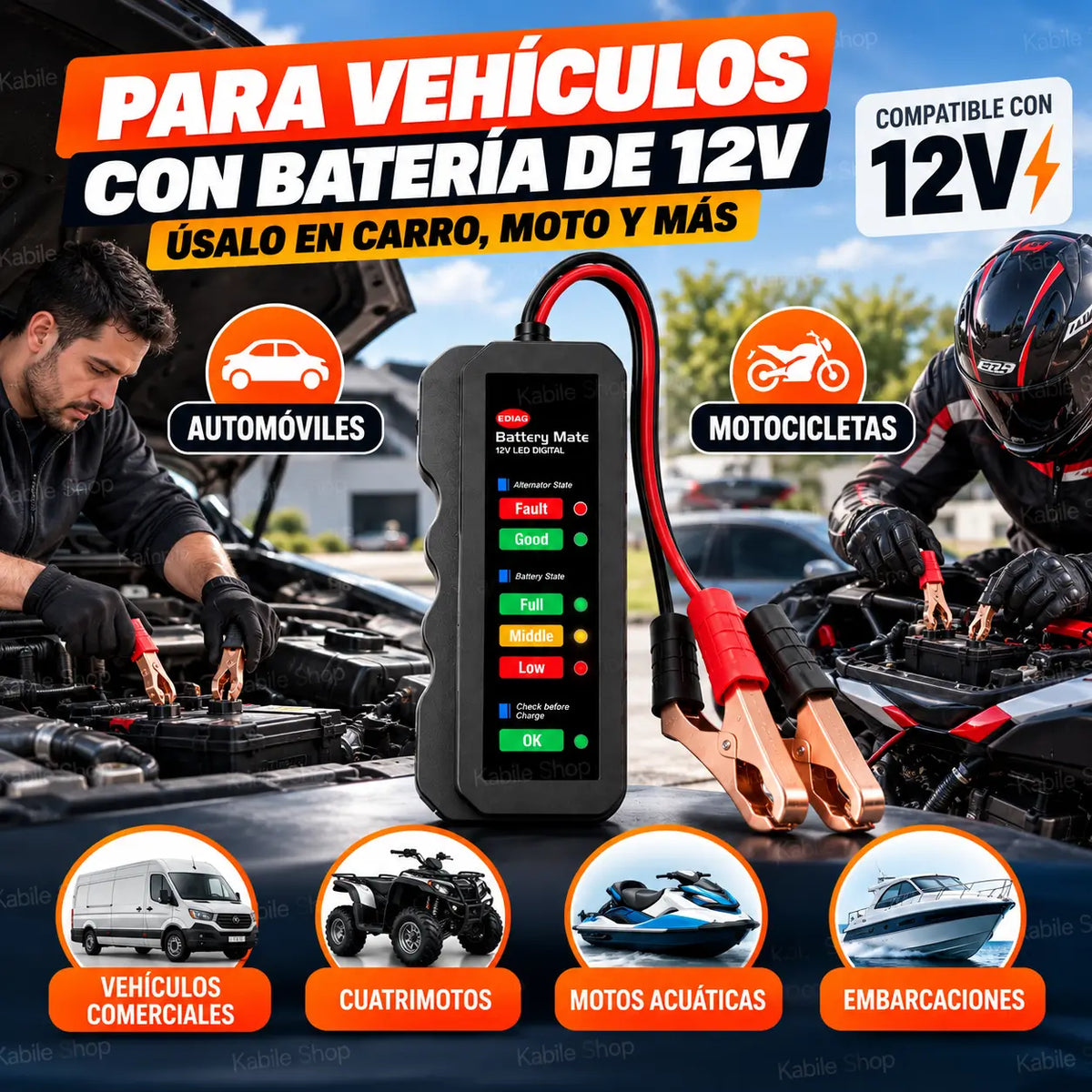 Probador Batería y Alternador